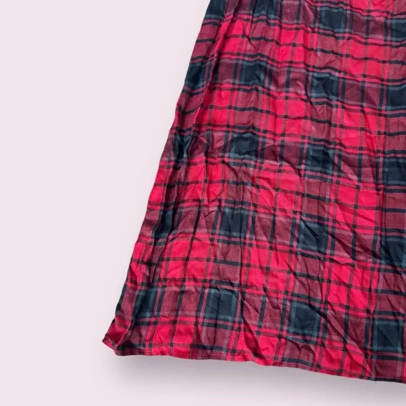 Women’s Dex Red And Black Plaid Spaghetti Strap Dress Size Medium - Picture 2 of 10